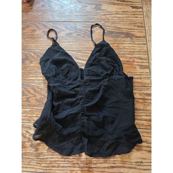 Reformation Hall Top In Black Sz 8 - Picture 1 of 3